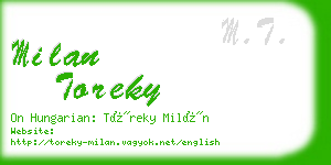 milan toreky business card